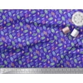 thumbnail image 3 of Soimoi polyester Crepe Fabric Coral & Seashell Ocean Print Sewing Fabric Yard 42 Inch Wide, 3 of 3