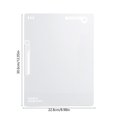thumbnail image 3 of ZZkhGO A4 Rotating Double-Ring Binder, Translucent Frosted Plastic Student Document Organizer, Side-Opening Swivel Ring Folder for Exam Papers Materials, White, 3 of 6