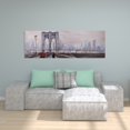 thumbnail image 2 of Pont de Brooklyn avec Passantsby - Toile 20"x60 Pouces - Impression à la Demande, 2 of 5