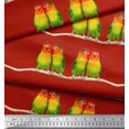 thumbnail image 2 of Soimoi Poly Georgette Fabric Branch & Colorful Parrot Bird Fabric Prints by Yard 52 Inch Wide, 2 of 3