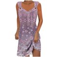 thumbnail image 1 of Penkiiy Robes pour Femmes 2024 Imprimé Marbre Col Rond Décontracté Sans Manches Robe à Bretelles Robe d'Été Babycon Sortie Décontractée Robes de Fête S Rose, 1 of 5