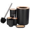 thumbnail image 1 of Bathroom Set,6Pcs Bathroom Accessories Toothbrush Toilet Brush Set Toothbrush Cup Leading Edge Technology, 1 of 8