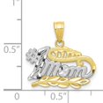 thumbnail image 2 of Pendentif Breloque Collier Meilleure Maman en Or Jaune 10k, 2 of 6