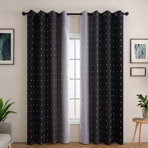 TopLLC Home Decor 84x52 Inches High Blackouts Elegant Gradient Curtains Sunscreen Heat Insulation Suitable For Balcony Bedroom And Living Room Curtain Set Of Two Nylon Spandex window curtains