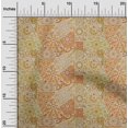 thumbnail image 2 of oneOone Rayon Orange Fabric Asian Mosaic Floral Craft Projects Decor Fabric Printed By The Yard 56 Inch Wide, 2 of 4