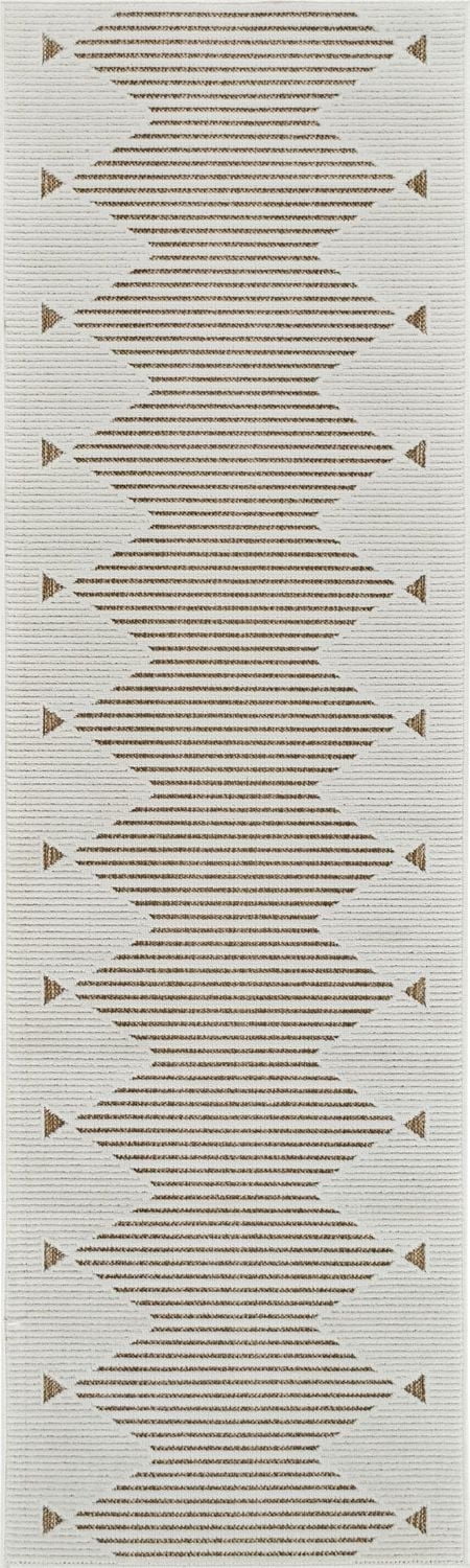 Rug Branch Maise Abstract Indoor Outdoor Area Rug, Beige Brown, Modern - Entryway, Hallway, Bathroom, and Kitchen