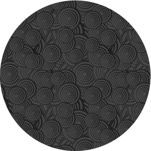 Ahgly Company Tapis d'Intérieur Lavable en Machine Carré Transitionnel Gris Minuit, 3 Pieds Carré