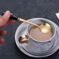 thumbnail image 2 of Agiferg Stainless Steel Coffee Stirring Spoon With Ceramic Handle Golden Flower Spoon, 2 of 6