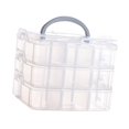thumbnail image 2 of yuksok Boîte Organisatrice à 18 Compartiments Contenant de Rangement à 3 Niveaux pour Perles Broderie Bijoux Transparent, 2 of 9