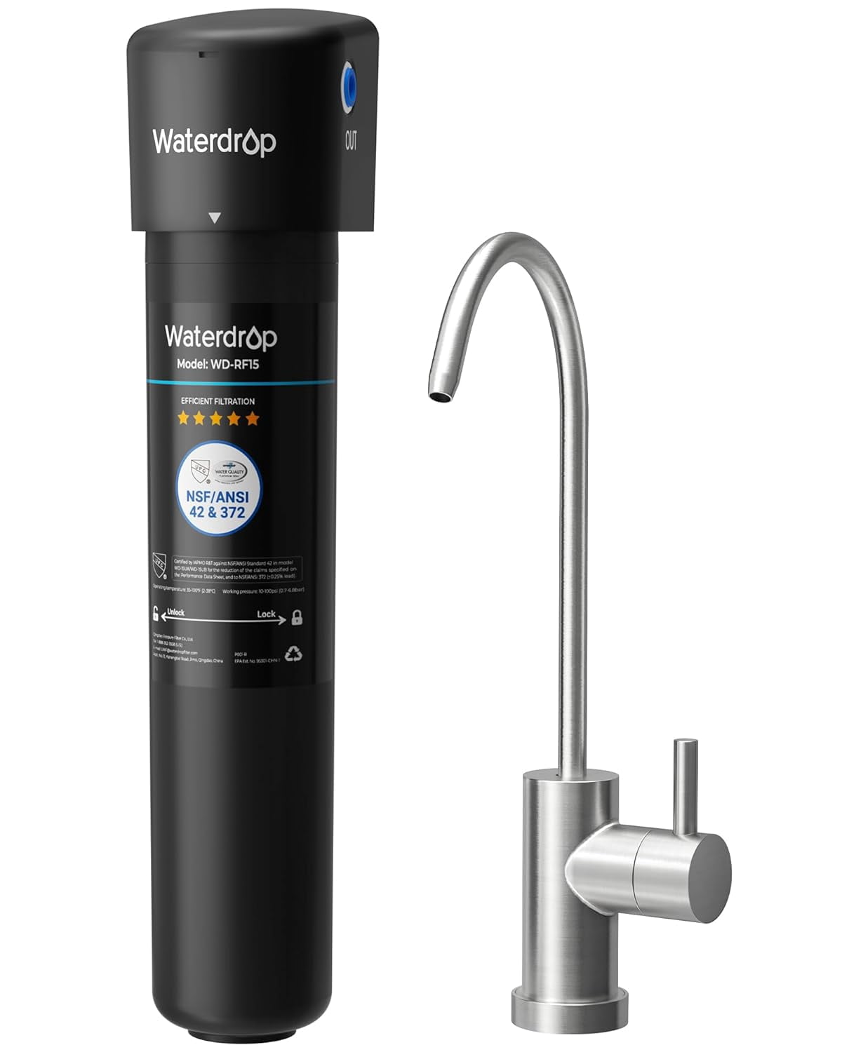 Waterdrop 15UB Système de Filtration d'Eau sous l'Évier