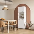 thumbnail image 4 of kleankin Armoire de Rangement Haute pour Salle de Bain avec Portes et Placards, Blanc, 4 of 10