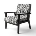 thumbnail image 3 of Designart "Elegant Simplicity" Black Abstract Upholstered Accent Chair - Modern Arm Chair For Bedroom, 3 of 7