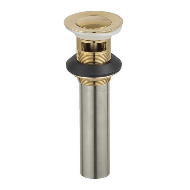 Kingston Brass KB6007 Complement Drain Push-Up avec Débordement, Laiton Brossé