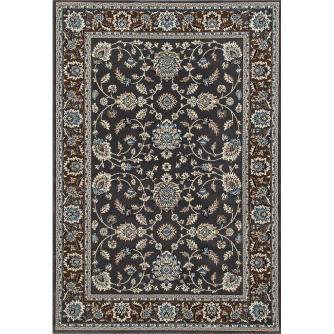 Art Carpet 841864104967 4 x 6 ft. Kensington Collection Jacobean Border Woven Area Rug, Gray