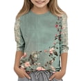 thumbnail image 1 of Rbaofujie T-Shirts Graphiques pour Fille Tout-Petit Manches Courtes Col Rond T-Shirt Décontracté d'Été, 1 of 5