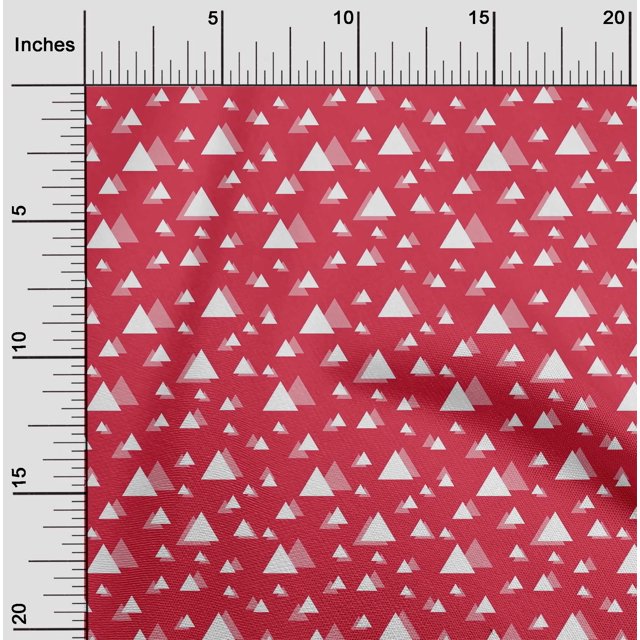 oneOone Georgette Viscose Fabric Triangle Geometric Print Fabric By The Yard 42 Inch Wide