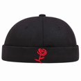 thumbnail image 4 of 2025 Fashion Personalized New Rose Flame Embroidered Dome Guapi Hat Trendy Street Sliding HipHop Hat Unisex Borderless Skull Hat Crown, 4 of 5