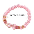 thumbnail image 2 of Bracelets pour Femmes Logo Promotionnel Soin du Cancer Accessoire de Bracelet Ruban Rouge Badge International de Prévention Plateforme, 2 of 5