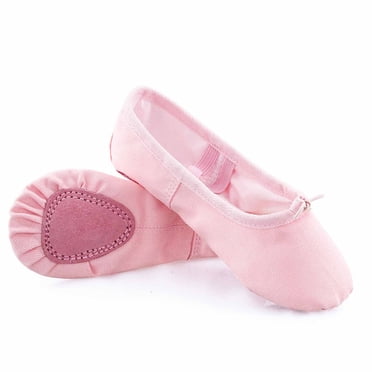RXIRUCGD Canvas Pointe Dance Shoes Fitness Gymnastics Slippers For Kids Children Dance Shoes( Pink, Size:27 )