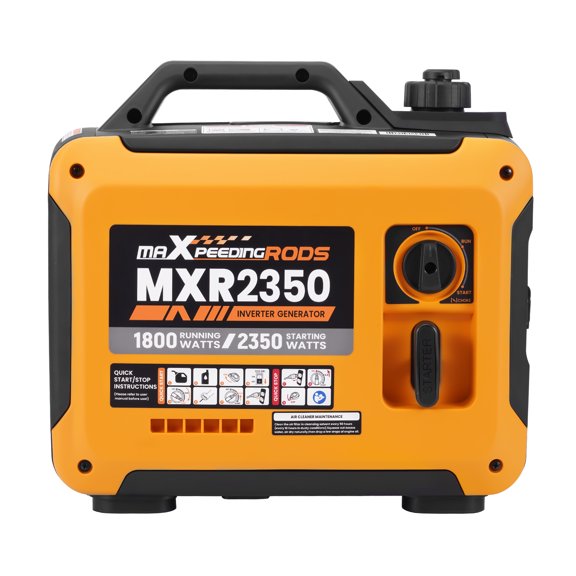 Maxpeedingrods Génératrice 2350W Portable Silencieuse Légère Équipement à Essence pour Camping en Plein Air VR et Usage Domestique