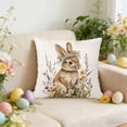 thumbnail image 2 of Fasiaou Colorful Easter Rabbit Print Pillow Cases for Decorative Couch Cushions and Seasonal Home Living Room Updates,A, 2 of 6