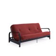 thumbnail image 4 of Cleo Black Metal Arm Full Size Futon Frame with 6” Thermobonded High Density Polyester Fill Mattress, 4 of 7