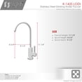 thumbnail image 4 of Stylish Lodi Robinet d'Eau à une Poignée en Acier Inoxydable Brossé 11 1⁄4 Pouces Ht K-142S, 4 of 10