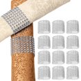 thumbnail image 2 of 50Pcs Napkin Buckle Shiny Rhinestone Napkin Ring Reusable Fastener Tape Towel Holder for Weddings Parties Home Decor, 2 of 10