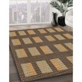 thumbnail image 3 of Ahgly Tapis d'Intérieur Lavable en Machine Carré Transitionnel Bronze Brun, 8 Pieds Carré, 3 of 7