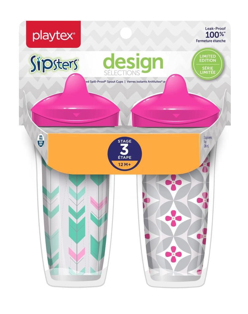 Playtex Baby® Sipsters Spill-Proof Design Selections Kids Spout Cups | 2 Pack