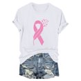 thumbnail image 4 of Blouses pour Femmes, Mode Féminine Imprimé Manches Courtes Blouse Drôle Col Rond T-Shirt Tops, 4 of 4