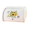 thumbnail image 4 of Rolltop Bread Box Iron Bread Box Large Capacity 12.40''x10.04''x6.69'' Bread Bin Holder Multi Purpose for Kitchen Counter None, 4 of 8
