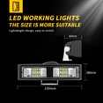 thumbnail image 3 of Yeacher 1Pcs 48W 6inch 6500K LED Work Light Bar Driving Fog Light Waterproof Flood Lights, 3 of 8