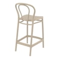 thumbnail image 3 of Compamia Victor Tabouret de Comptoir Contemporain en Résine pour Intérieur et Extérieur - Ensemble de 1, Taupe, 3 of 8