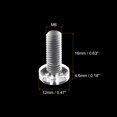 thumbnail image 2 of Unique Bargains M6x16mm Plastic Phillips Bolts PC Pan Head Machine Screws Transparent 50 Pack, 2 of 5