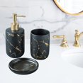 thumbnail image 4 of Abbracc Bathroom Accessories Set CERAMIC Lotion Dispenser Soap Dispenser Black 3Pcs, 4 of 8