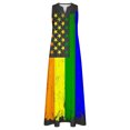 thumbnail image 4 of Robes pour Filles Mode Femmes Décontractées à Col en V Robes à Imprimé de la Fête de l'Indépendance Robe d'Été Sans Manches à Enfiler Robe de Soirée en Liquidation, 4 of 4