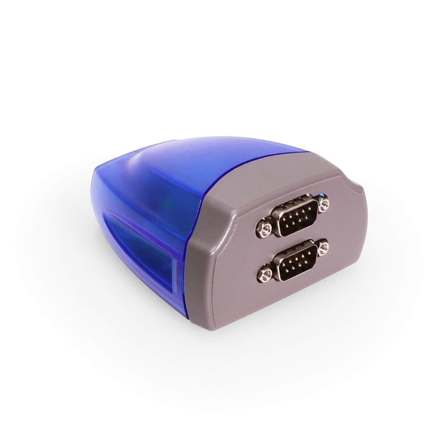 Coolgear Dual Port USB to Serial RS-232 DB-9 Adapter Cable FTDI Chip