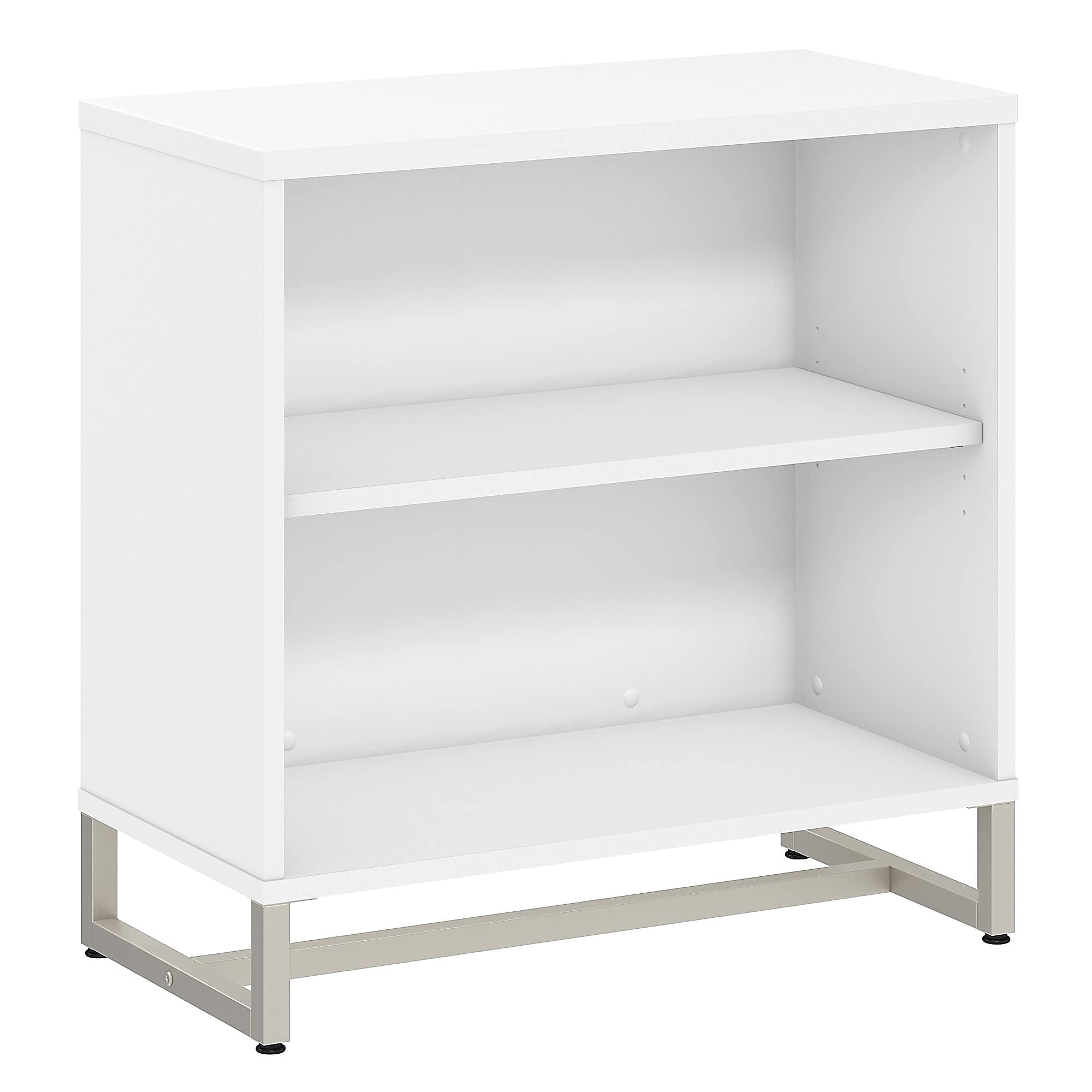 Method Armoire Bibliothèque à 2 Tablettes en Blanc - Bois d'Ingénierie