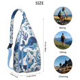 thumbnail image 3 of Marine Biologist Inspired Chest Bag - Scientific Shark & Dolphin Illustrations, 3 of 4