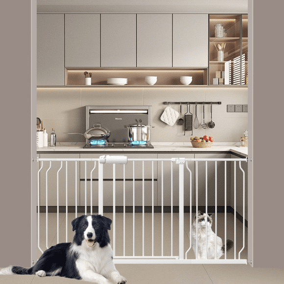 57-66" Extra Wide Pet Gate for Doorway, Pressure-Mounted Dog Gate