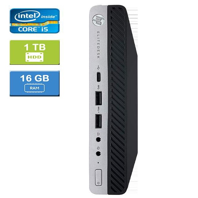 Remis à Neuf : HP 800 G3 MINI Intel Core i5-7500T 2,70 GHz, 16 Go, 1 To HDD, Win 10 Home