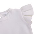 thumbnail image 4 of Newborn Infant Baby Girl Jumpsuit Solid Color Ruffle Sleeveless Knit Drawstring Romper Clothes Purple 12-18 Months, 4 of 7