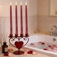 thumbnail image 4 of Electroplated Twisted Thread Candle Long Taper Candle for Romantic Wedding Decoration | Dripless Low-Fume Wax Candle for Dining Table Party Centerpiece | Indoor Home Decor Accessory, 4 of 6