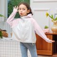 thumbnail image 2 of Dealovy Girls Hoodies Sweatshirts Long Sleeve Summer Sun Protection Jackets Full Zip Color Block Baby Clothes, 2 of 6
