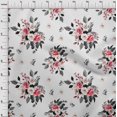 thumbnail image 4 of oneOone Rayonne Rouge Tissu Floral Matière de Robe Tissu Imprimé Tissu au Mètre 56 Pouces de Large, 4 of 4