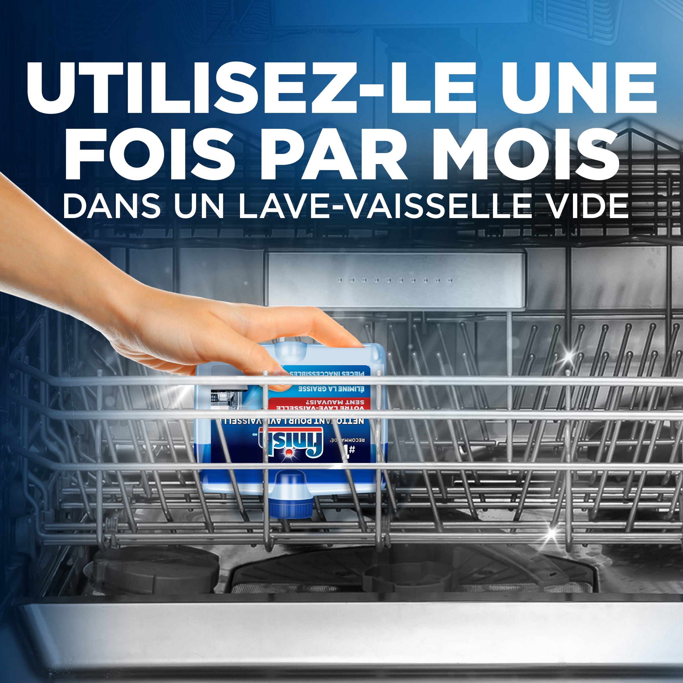 Finish Dual Action Dishwasher Cleaner, Original, Fight Grease & Limescale, 250 mL