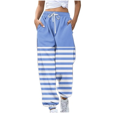 Cameland Pantalon de Sport Taille Haute Fuselé Pantalon de Survêtement Ample Pantalon de Survêtement pour Femme Taille Élastique Pantalon à Cordon avec Poches