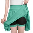 thumbnail image 1 of LNGOOR Jupe Patineuse Mini Plissée Extensible Décontractée pour Femmes avec Shorts Basique Polyvalente Taille Haute, 1 of 6