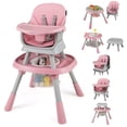 thumbnail image 1 of Babyjoy 16-in-1 Baby High Chair with Activity Center Booster Seat Building Block Table Pink, 1 of 10